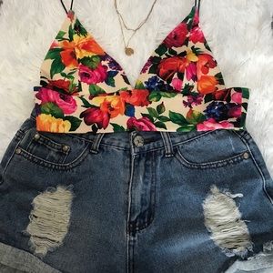 Floral crop top